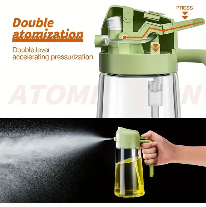 2-in-1 Glass Oil Dispenser & Sprayer™ (500ml)