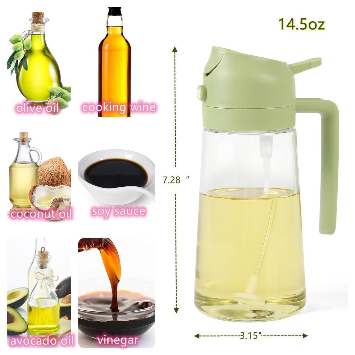 2-in-1 Glass Oil Dispenser & Sprayer™ (500ml)