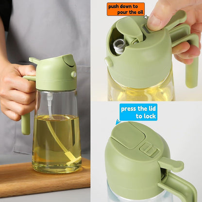 2-in-1 Glass Oil Dispenser & Sprayer™ (500ml)